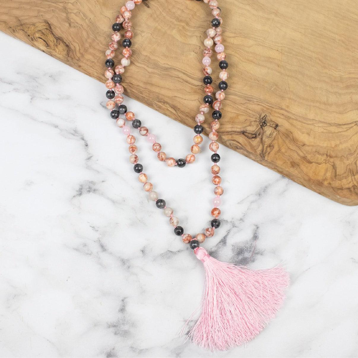Myga Healing Mala Bead Necklace
