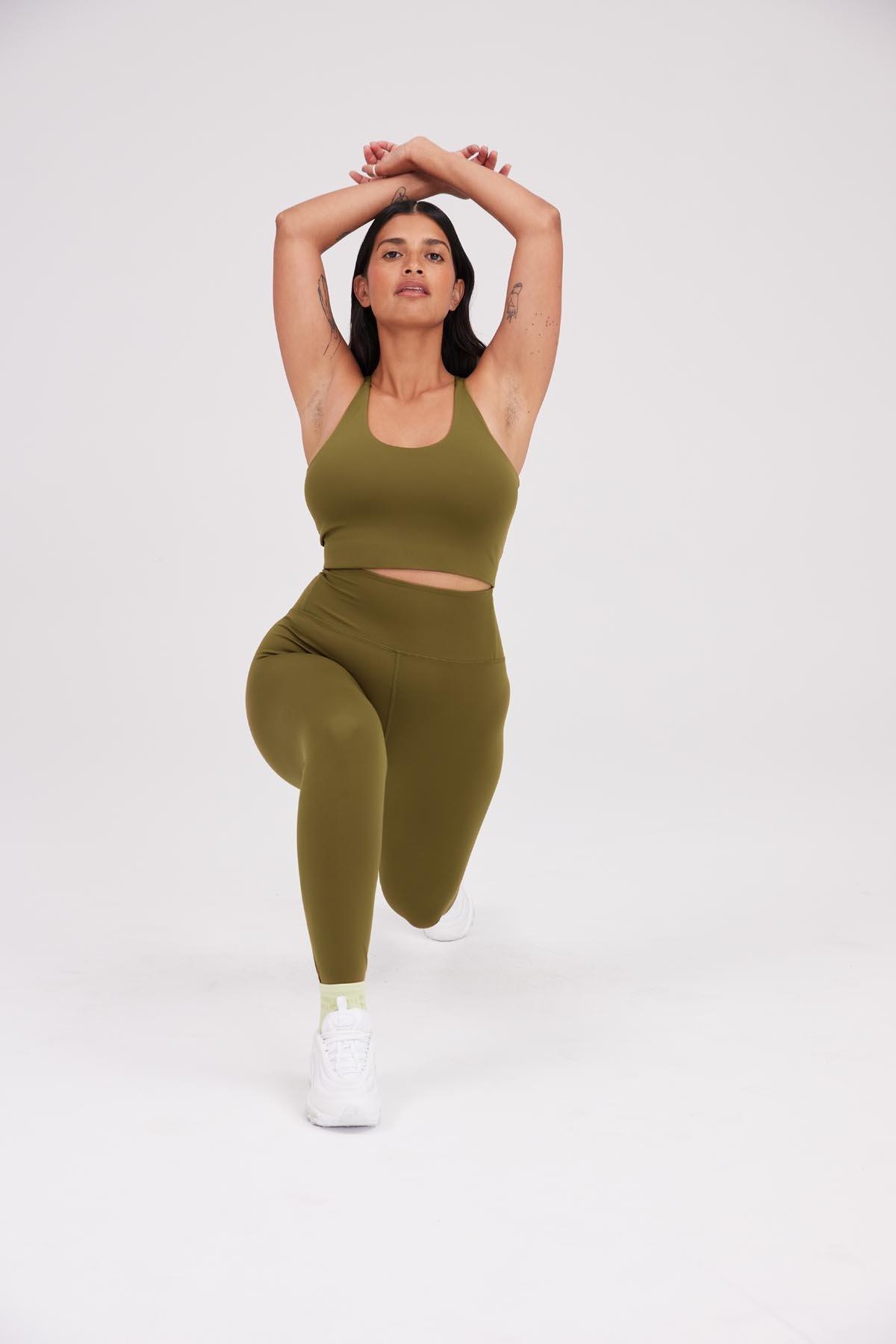 Girlfriend Collective FLOAT Seamless High-Rise Legging (Long) 4021 XSmall / Fern - yogahubstore