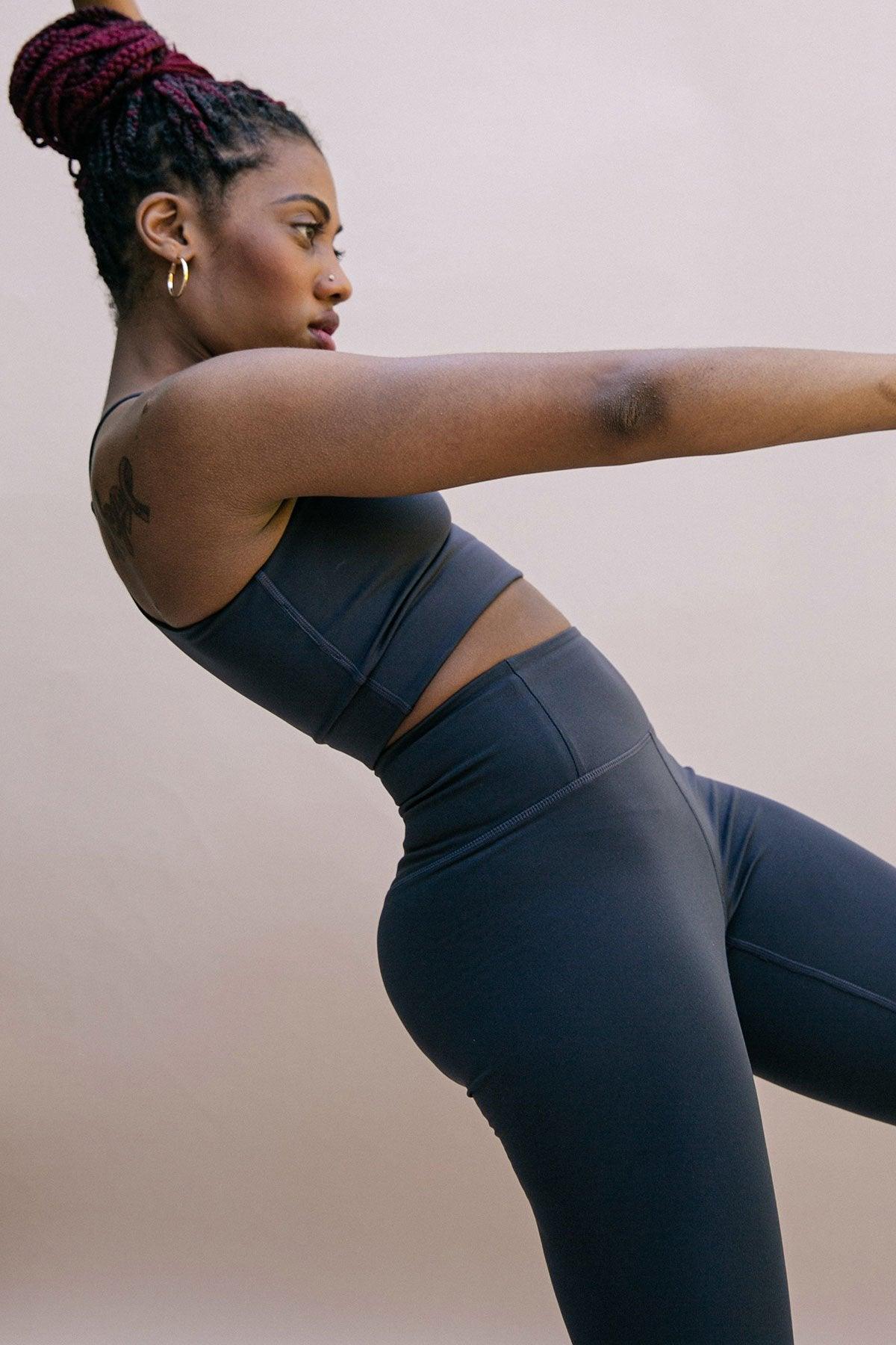 Girlfriend Collective FLOAT Seamless High-Rise Legging (7/8) 4022 XSmall / Midnight - yogahubstore