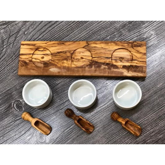 Olivenholz 3-piece salt bowl - yogahubstore