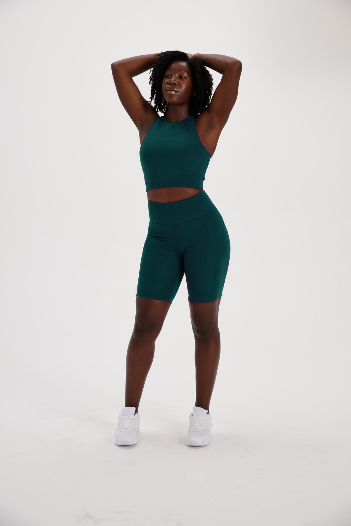 Girlfriend Collective High-Rise Bike Short 4011 Small / Globe - yogahubstore