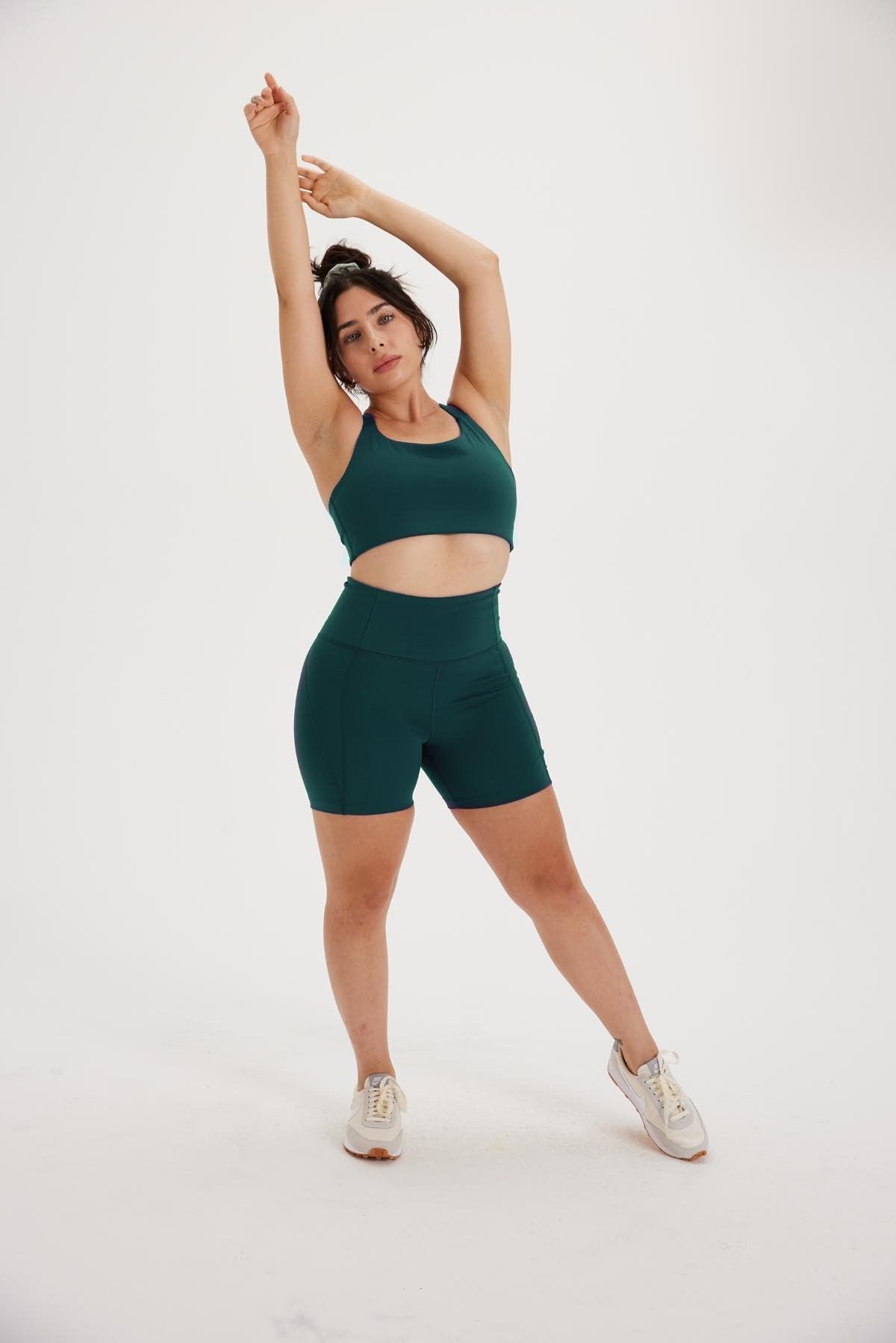 Girlfriend Collective High-Rise Bike Short 4011 Large / Globe - yogahubstore