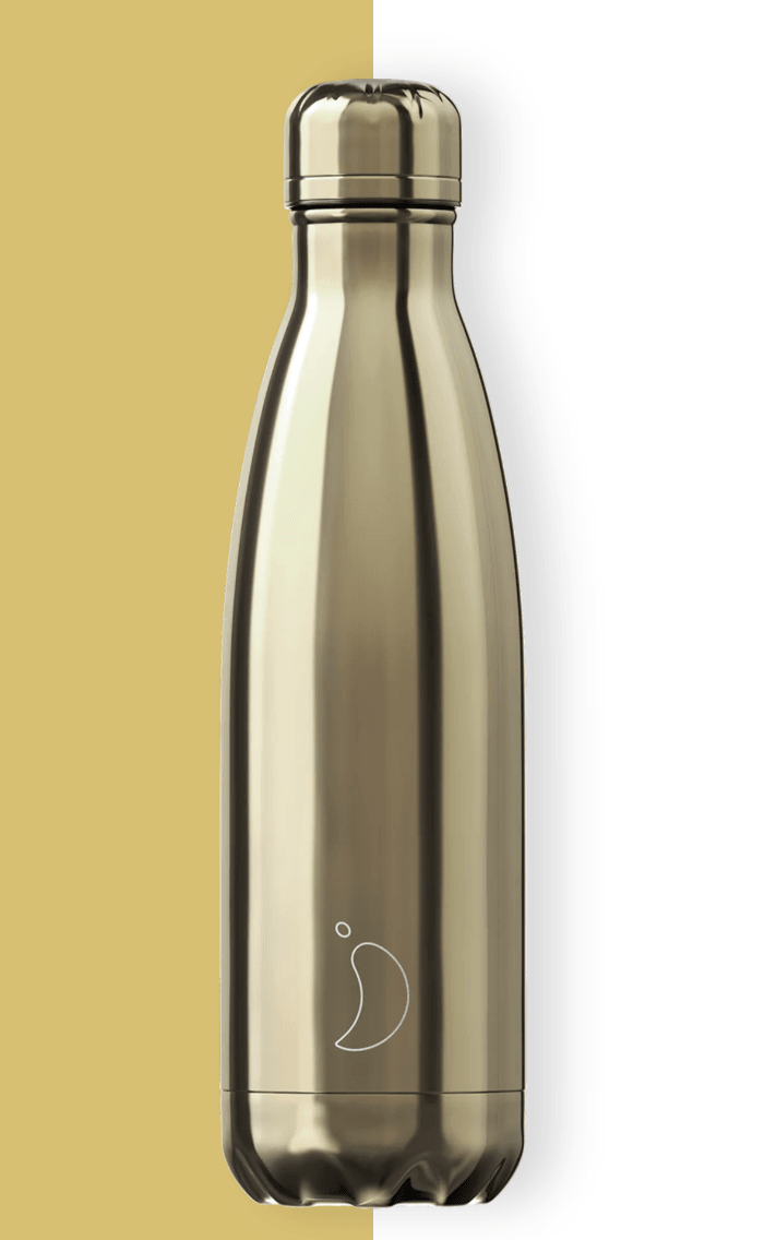 Chilly's 500ml Reusable Water Bottle Gold - yogahubstore