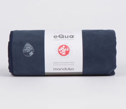 Manduka eQua® Yoga Mat Towel Midnight / Standard: 183cm x 67cm - yogahubstore