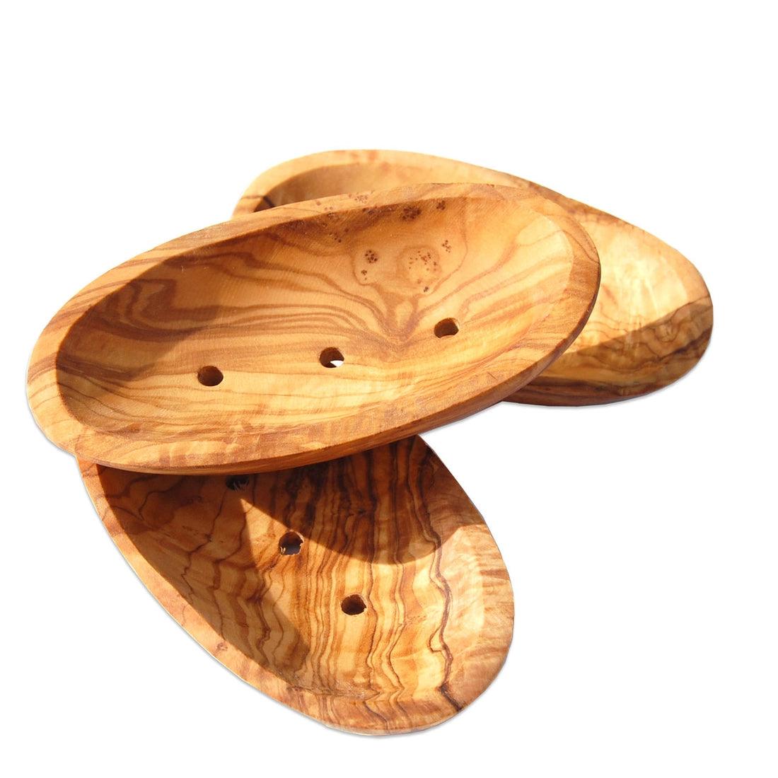 Olivenholz Olive Wood Soap Dish 12 cm (Small) - yogahubstore