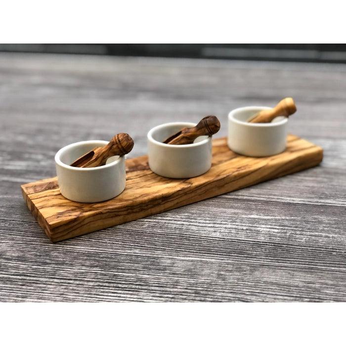 Olivenholz 3-piece salt bowl - yogahubstore