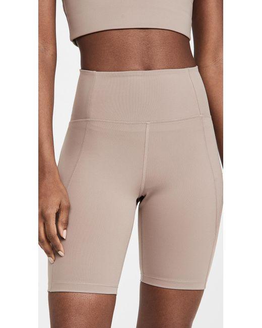 Girlfriend Collective High-Rise Bike Short 4011 Medium / Limestone - yogahubstore