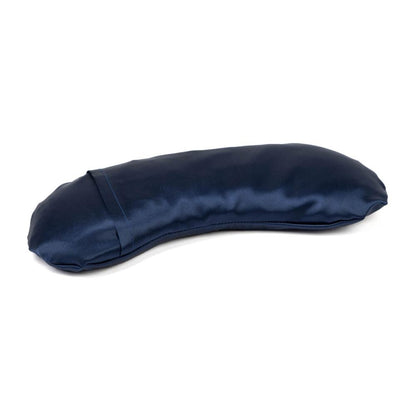 Silk eye pillow darkblue with organic lavender and organic flaxseed
