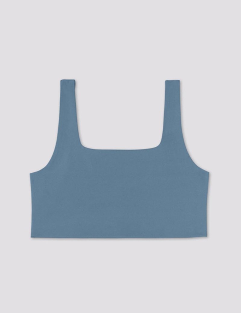 Girlfriend Collective Tommy Bra Square Neck 1016 XSmall / Monarch - yogahubstore