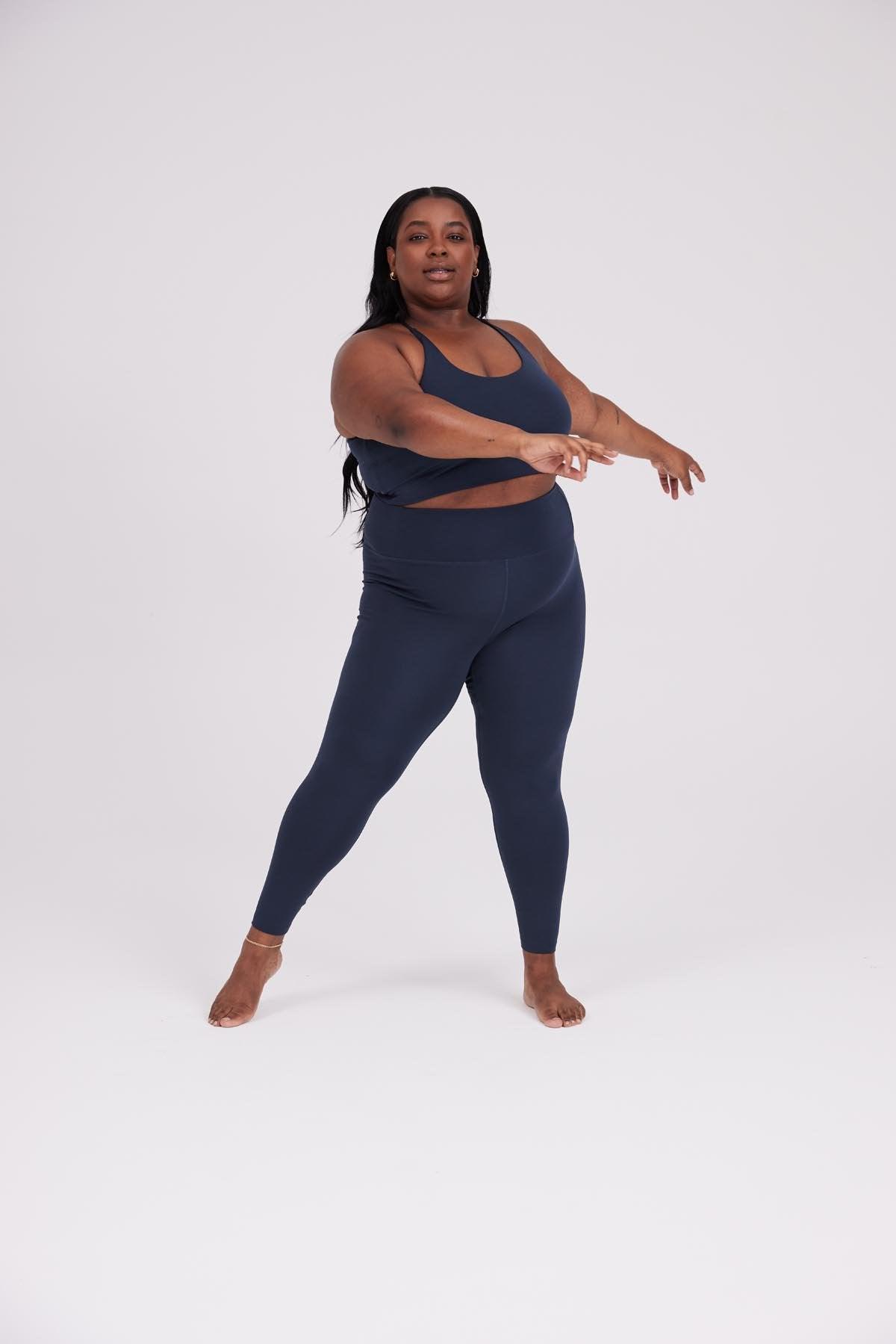 Girlfriend Collective FLOAT Seamless High-Rise Legging (7/8) 4022 Small / Midnight - yogahubstore