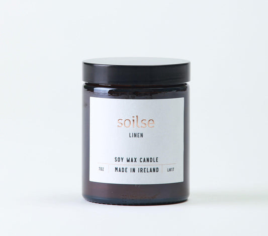 Soilse Linen Apothecary Jar Candles - yogahubstore