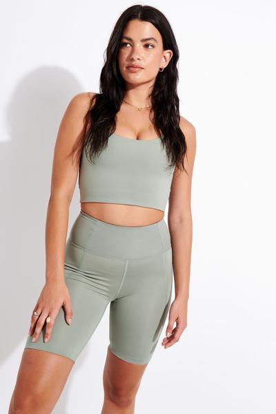 Girlfriend Collective Topanga Bra 1001 Large / Agave - yogahubstore