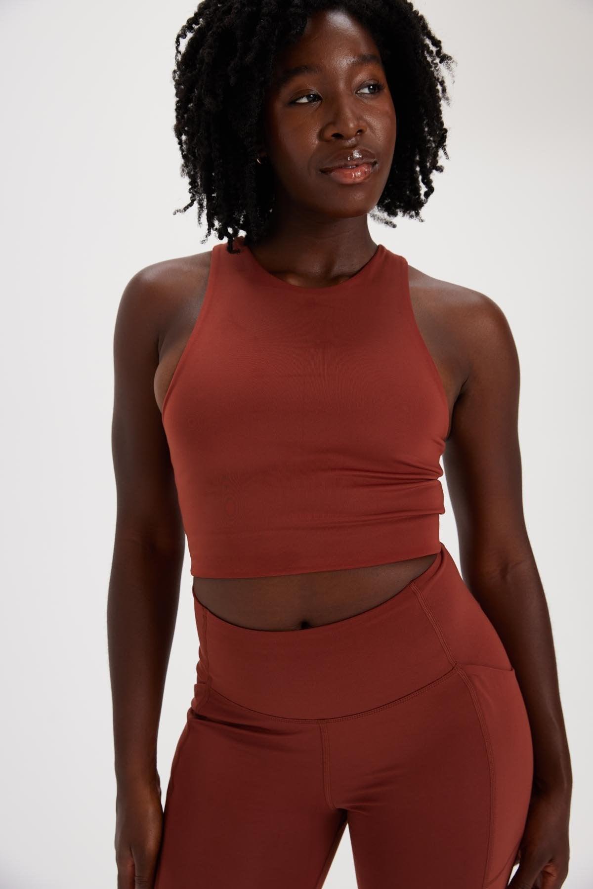 Girlfriend Collective Topanga Bra 1001 Small / Sedona - yogahubstore