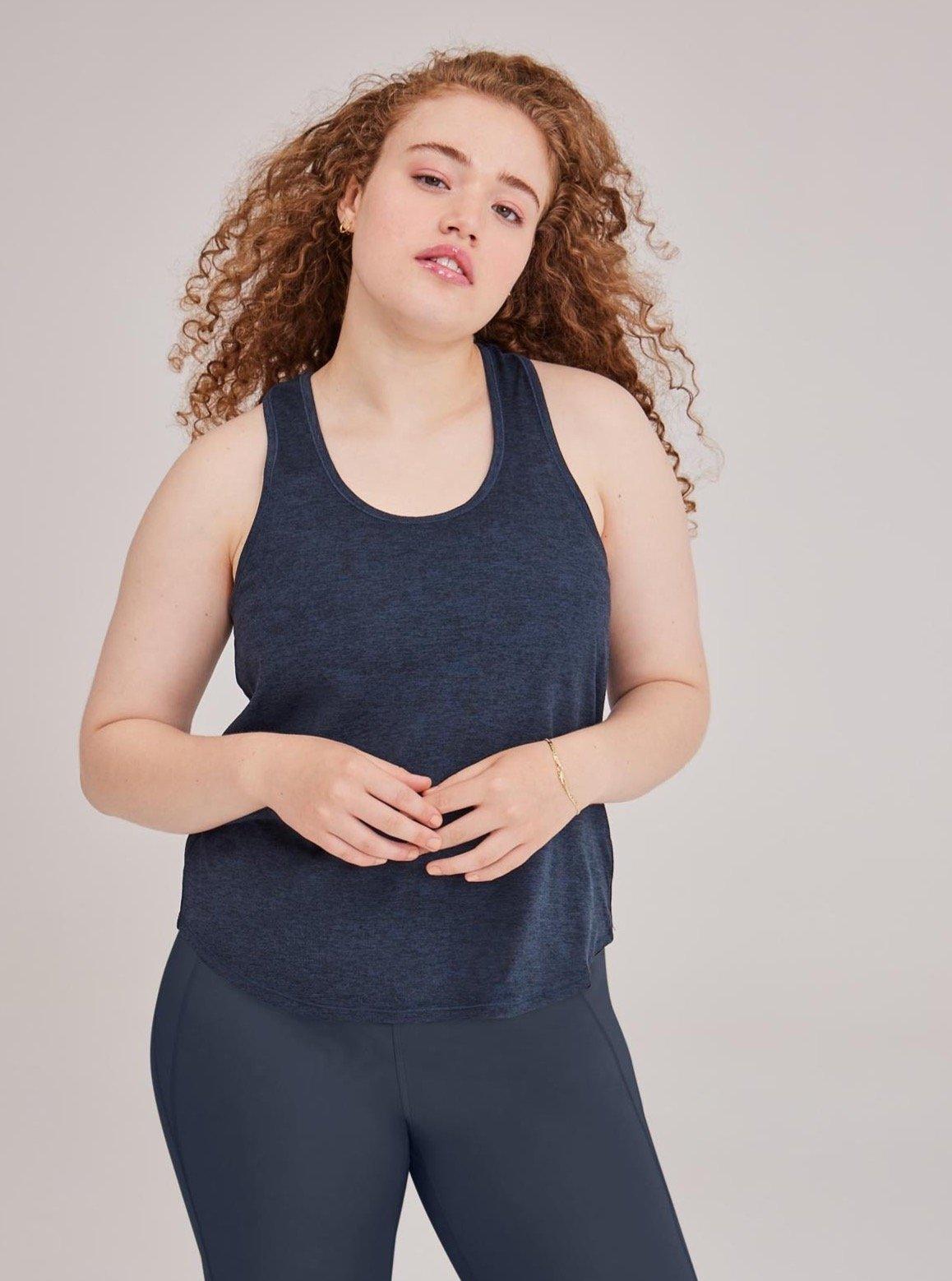 Girlfriend Collective Train Relaxed Tank 3021 XSmall / Midnight - yogahubstore