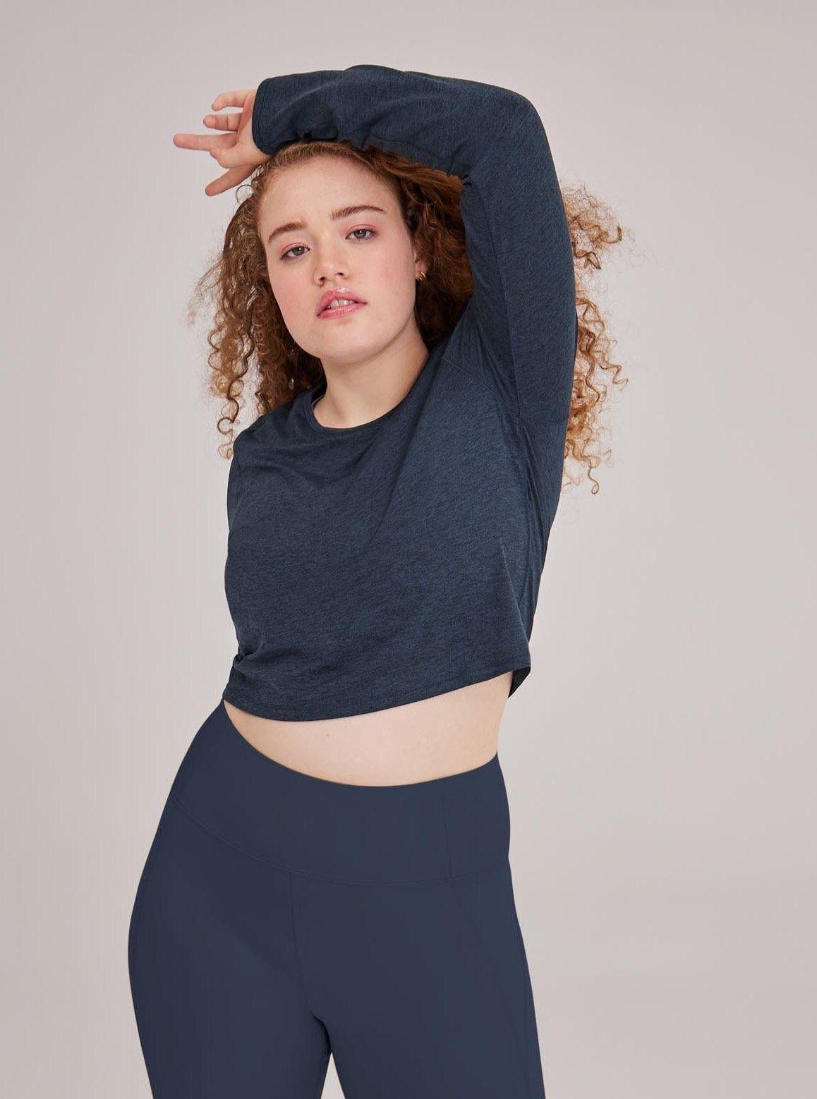 Girlfriend Collective Lift Long Sleeve 3022 Medium / Midnight - yogahubstore