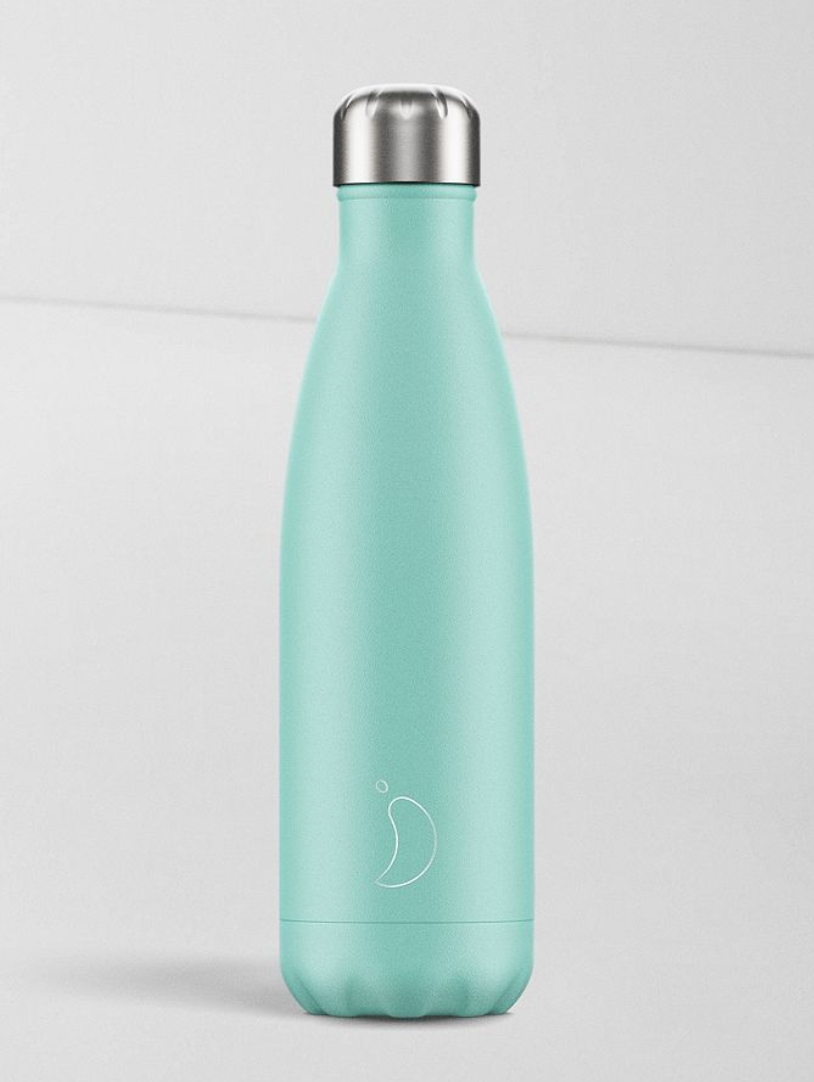 Chilly's 500ml Reusable Water Bottle Matte Mint Green - yogahubstore