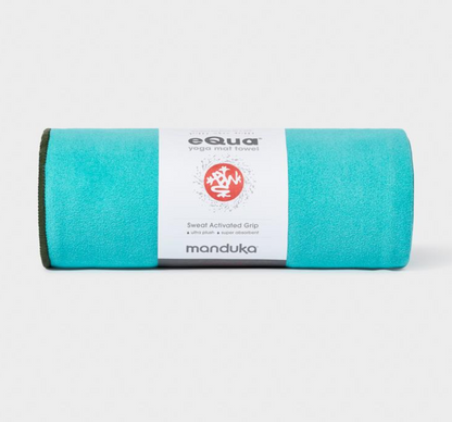 Manduka eQua® Yoga Mat Towel Tasmanian Blue / Standard: 183cm x 67cm - yogahubstore
