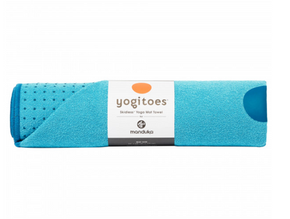 Manduka Yogitoes Yoga Mat Towel Turquoise / Standard: 172cm x 61cm - yogahubstore