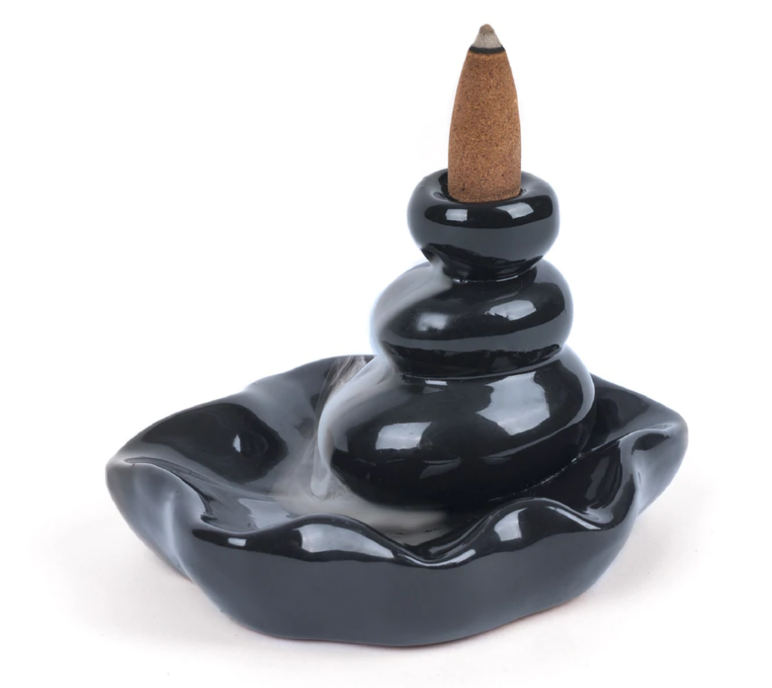 Pebble Stones Backflow Incense Burner - yogahubstore
