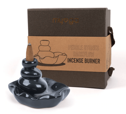 Pebble Stones Backflow Incense Burner - yogahubstore