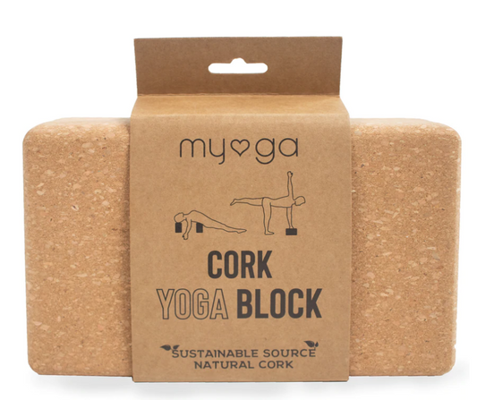 Myga Cork Yoga Brick - yogahubstore