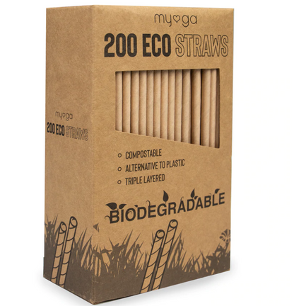 200 Kraft Paper Straws - yogahubstore