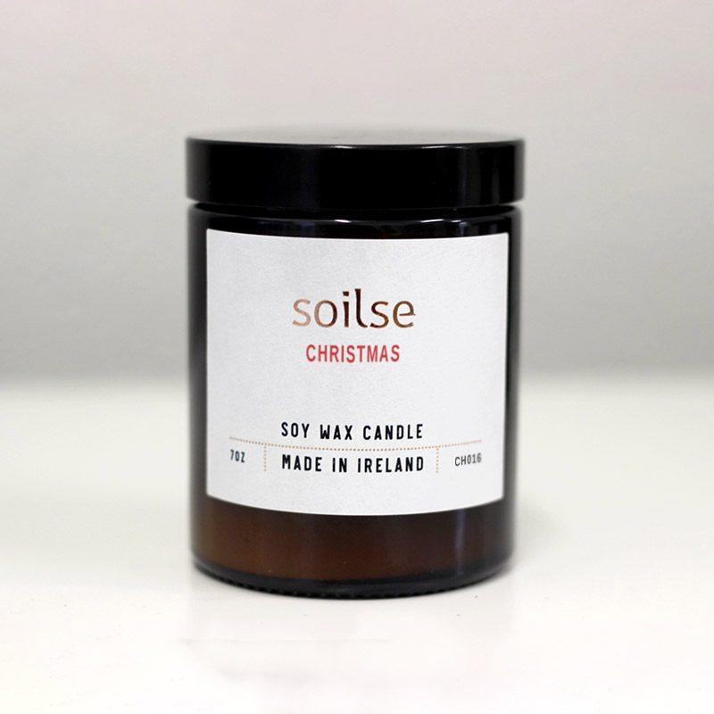 Soilse Christmas Apothecary Jar Candle - yogahubstore