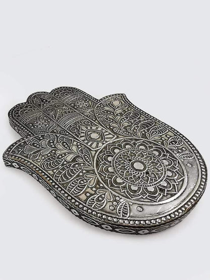 Namaste Hamsa Hand Embossed Incense Holder - yogahubstore