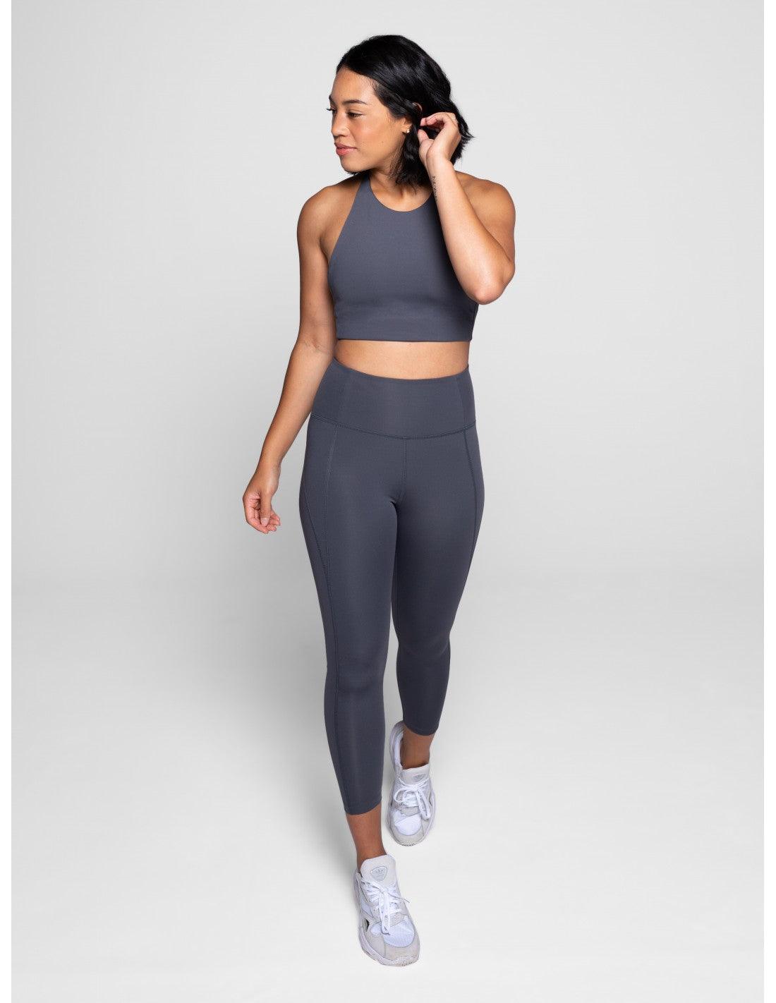 Girlfriend Collective Topanga Bra 1001 Medium / Moon - yogahubstore